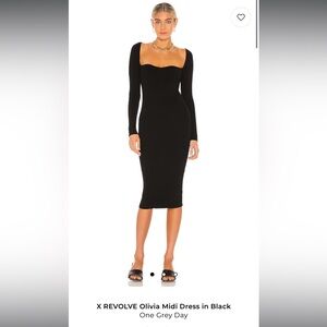 One Grey Day Sweater Midi Dress